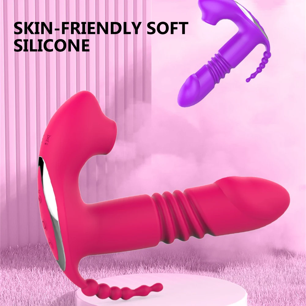 Sucking Clitoris Vibrator Women 3 In 1 Telescopic Wireless Control Clit Sucker 12 Speeds Female Wearable G-Spot Anal Stimulator Sucking Clitoris Vibrator Women 3 In 1 Telescopic Wireless Control Clit Sucker 12 Speeds Female Wearable G-Spot Anal Stimulator