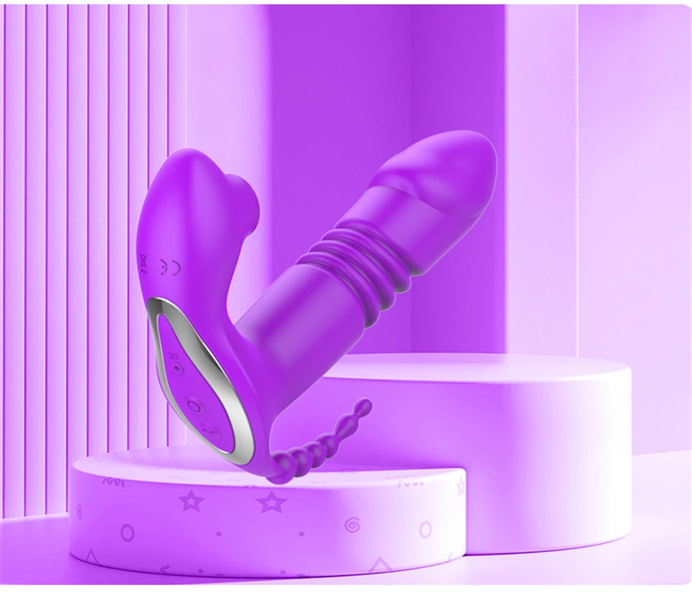 Sucking Clitoris Vibrator Women 3 In 1 Telescopic Wireless Control Clit Sucker 12 Speeds Female Wearable G-Spot Anal Stimulator Sucking Clitoris Vibrator Women 3 In 1 Telescopic Wireless Control Clit Sucker 12 Speeds Female Wearable G-Spot Anal Stimulator
