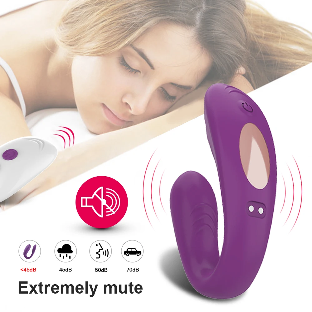 Wireless Remote Control Dildo Vibrator Female Dual Motors U Shape Clitoris Stimulator Wearable Sex Toys for Women Couples Adults