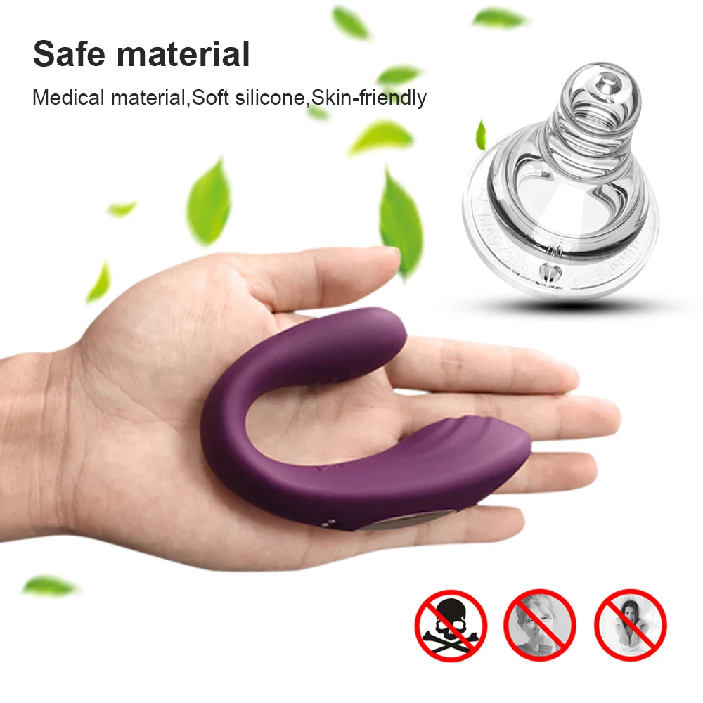Wireless Remote Control Dildo Vibrator Female Dual Motors U Shape Clitoris Stimulator Wearable Sex Toys for Women Couples Adults