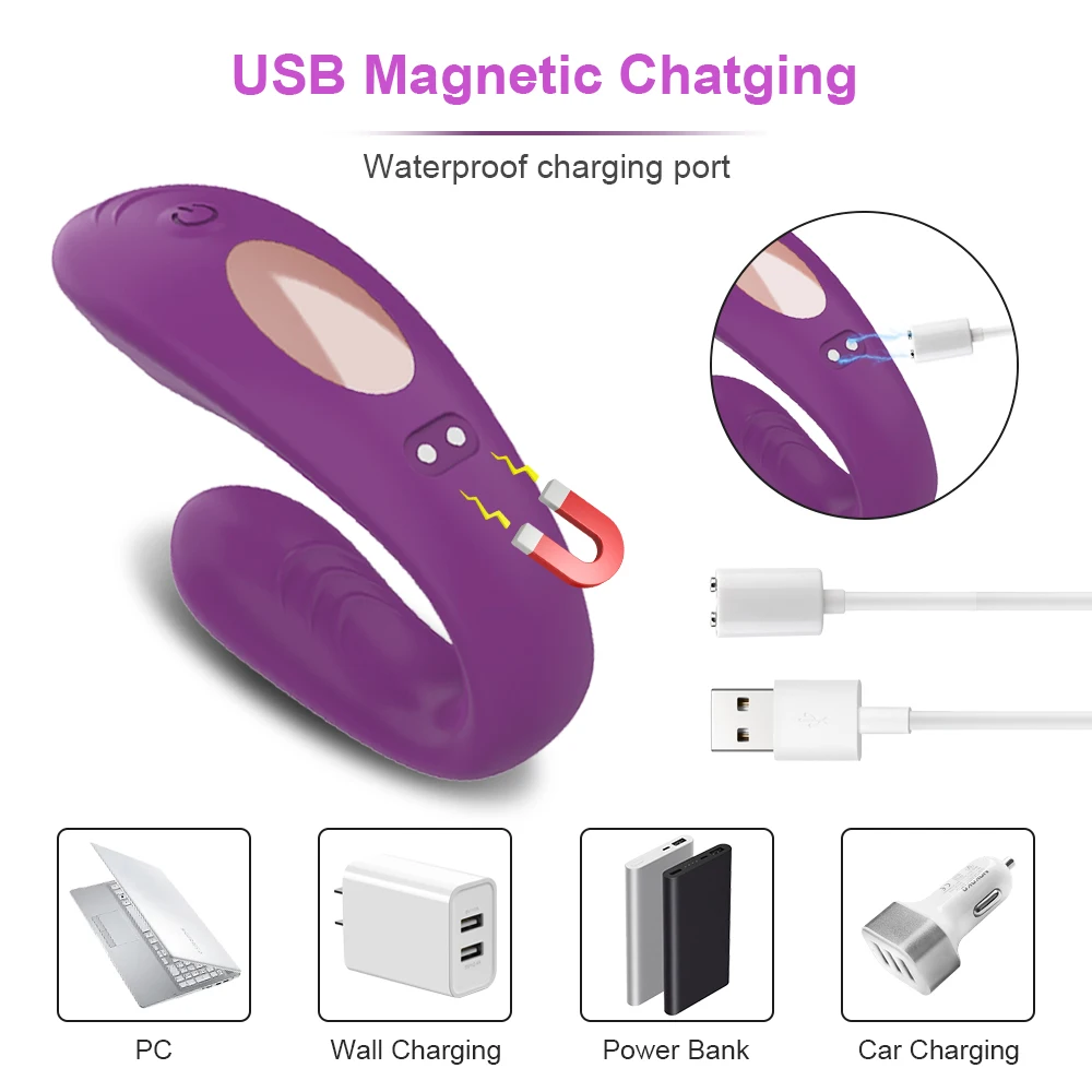 Wireless Remote Control Dildo Vibrator Female Dual Motors U Shape Clitoris Stimulator Wearable Sex Toys for Women Couples Adults