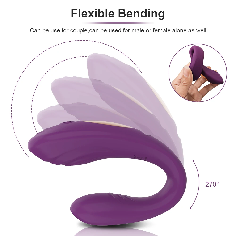 Wireless Remote Control Dildo Vibrator Female Dual Motors U Shape Clitoris Stimulator Wearable Sex Toys for Women Couples Adults