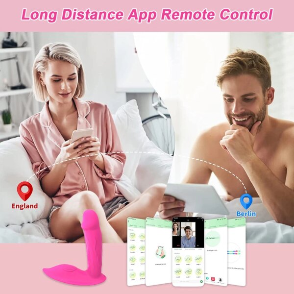 Beginner Mini Wearable Dildo Vibrator App Control Women Clitoris G-Spot Massage Vagina Stimulator Female Masturbator Sex Toy