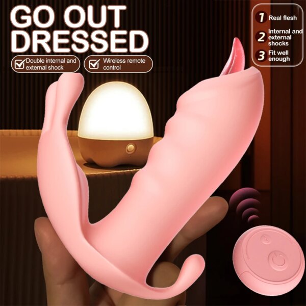 Wearable Dildo Vibrator Toy for Women Orgasm Masturbator G Spot Clit Stimulate Remote Control Adult Female Vagina Sex Machines