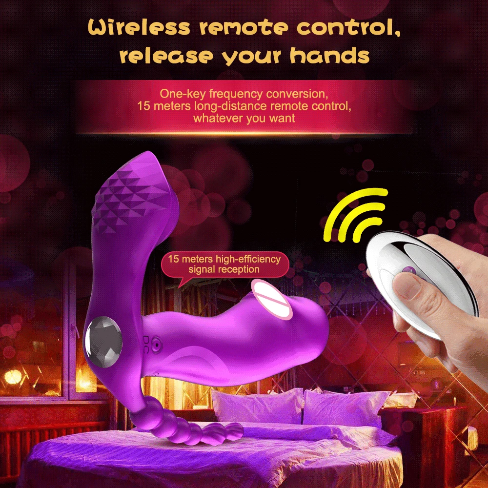 3 IN 1 G Spot Sucker Vibrator for Women Vibrating Anal Bead Clitoris Stimulator Remote Control Wearable Vibrator Panties Sex Toy