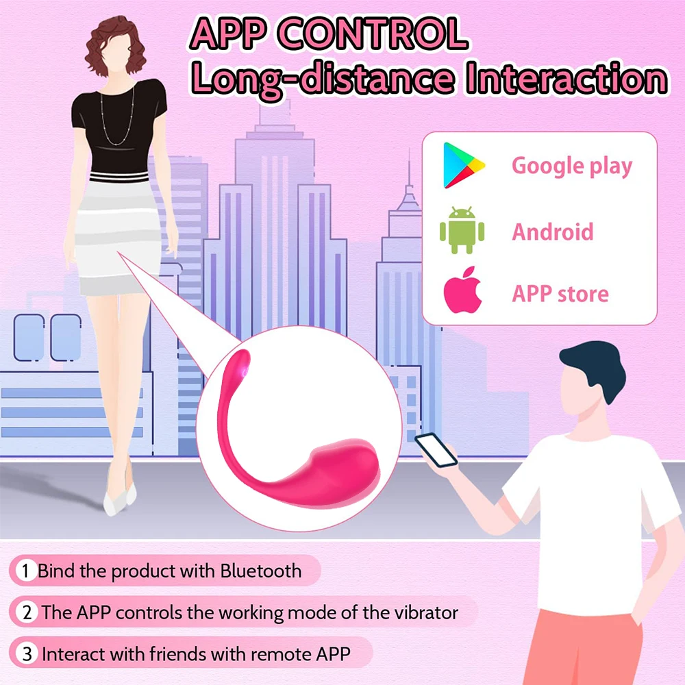 Wireless Bluetooth App Vibrator for Women Vagina G Spot Vibrating Egg Long Distance Control Panty Sex Toys for Adult Couple Game Wireless Bluetooth App Vibrator for Women Vagina G Spot Vibrating Egg Long Distance Control Panty Sex Toys for Adult Couple Game