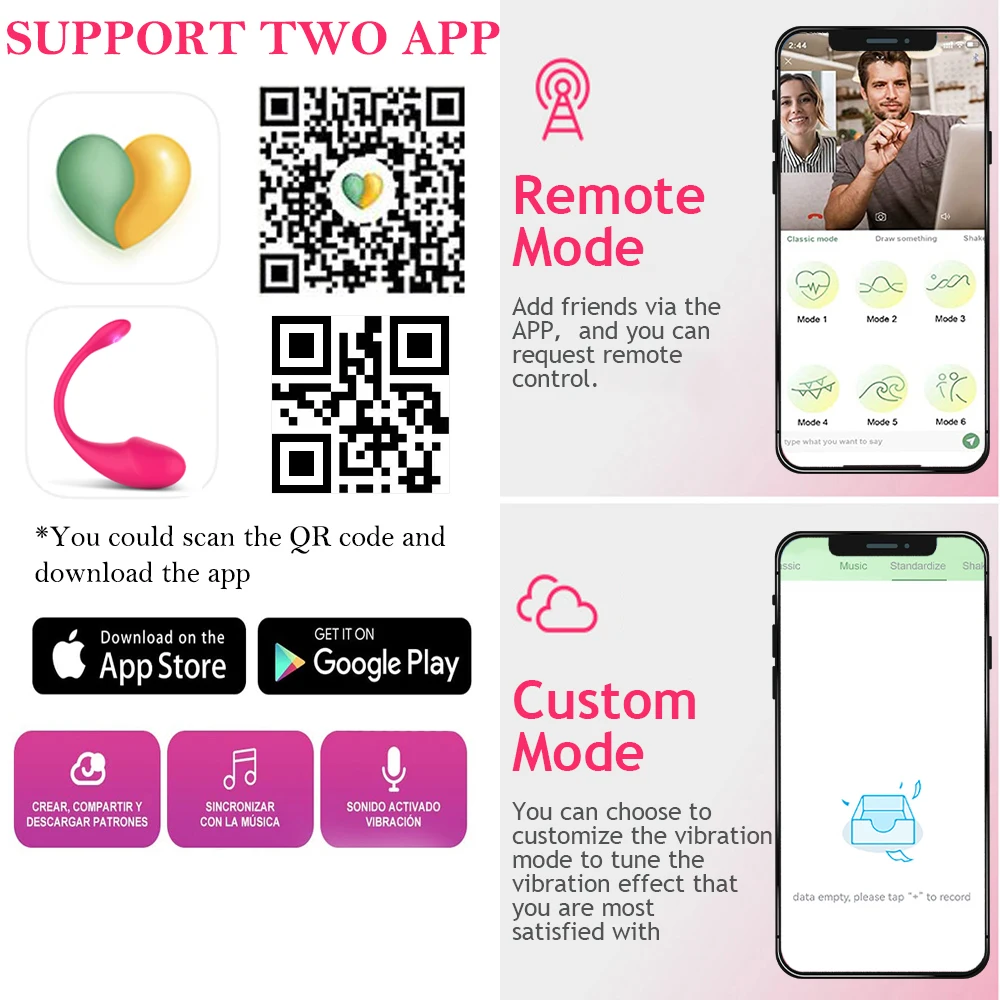 Wireless Bluetooth App Vibrator for Women Vagina G Spot Vibrating Egg Long Distance Control Panty Sex Toys for Adult Couple Game Wireless Bluetooth App Vibrator for Women Vagina G Spot Vibrating Egg Long Distance Control Panty Sex Toys for Adult Couple Game