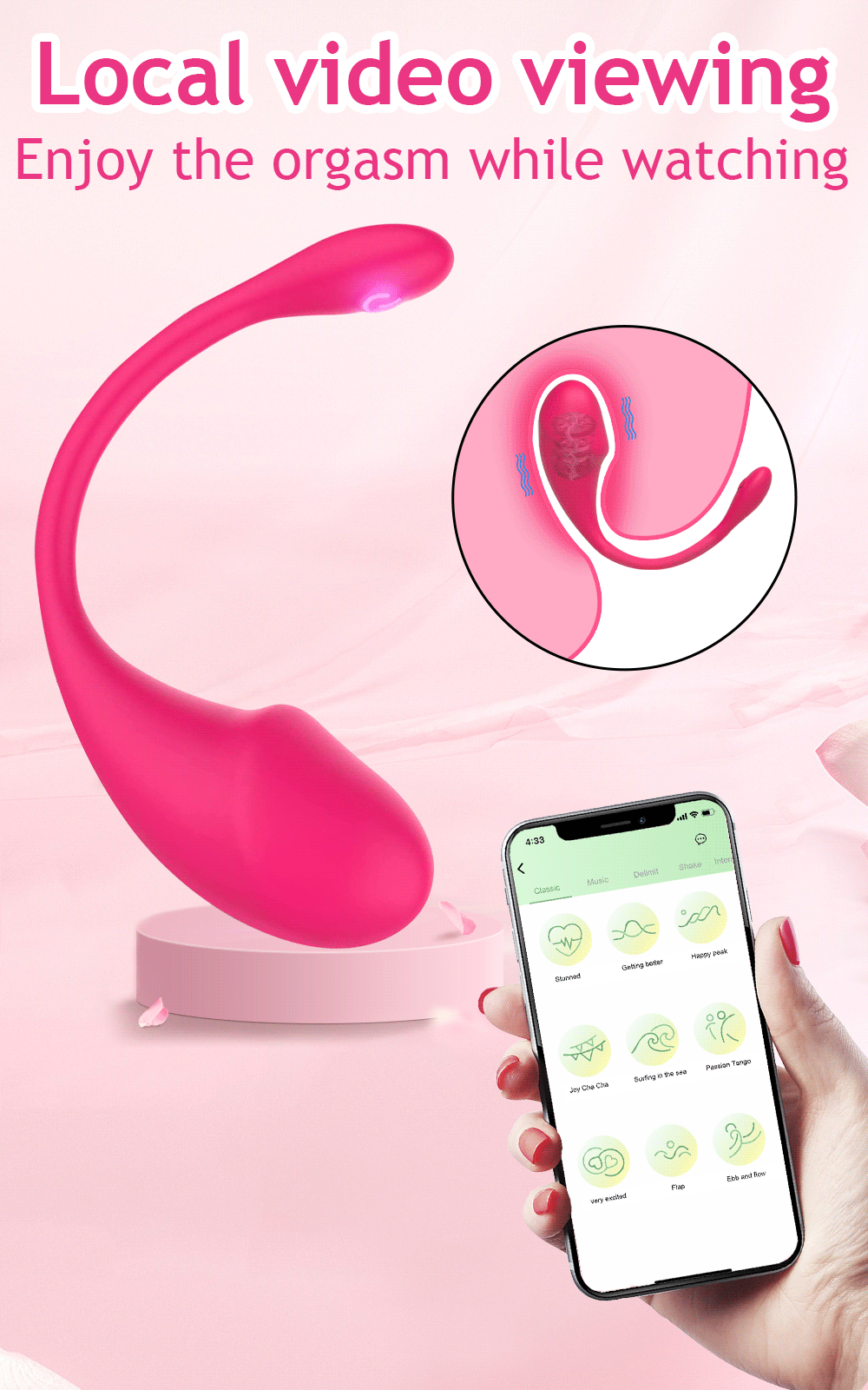 Wireless Bluetooth App Vibrator for Women Vagina G Spot Vibrating Egg Long Distance Control Panty Sex Toys for Adult Couple Game Wireless Bluetooth App Vibrator for Women Vagina G Spot Vibrating Egg Long Distance Control Panty Sex Toys for Adult Couple Game