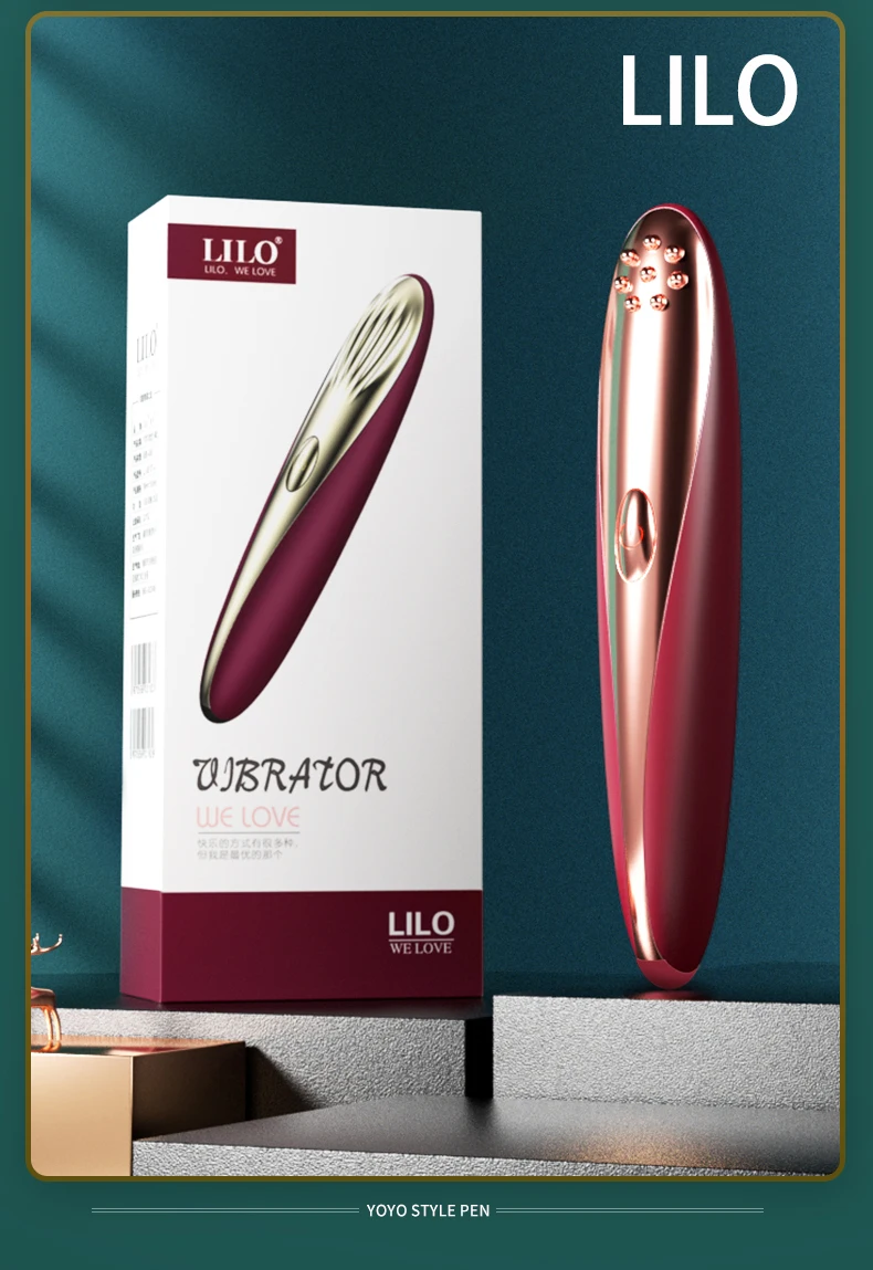 LILO YOYO Sex Toys Gold Plated Classic USB Charging AV Stick Super Shock Vibrating Flirt Female Adults