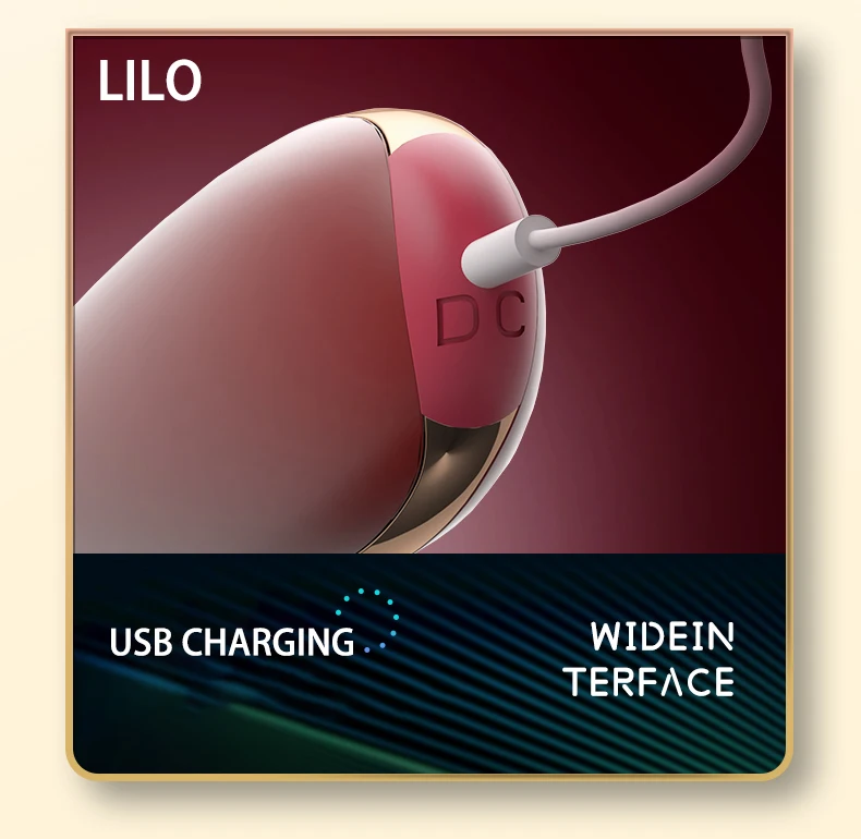 LILO YOYO Sex Toys Gold Plated Classic USB Charging AV Stick Super Shock Vibrating Flirt Female Adults