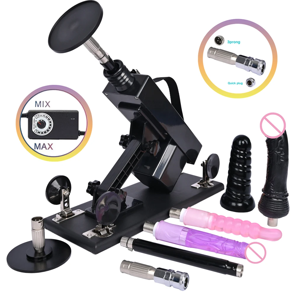 Classical Sex Machine for Women with 3XLR Dildo  Masturbation Cup Automatic Vibrator Telescopic Pumping Gun sex shop