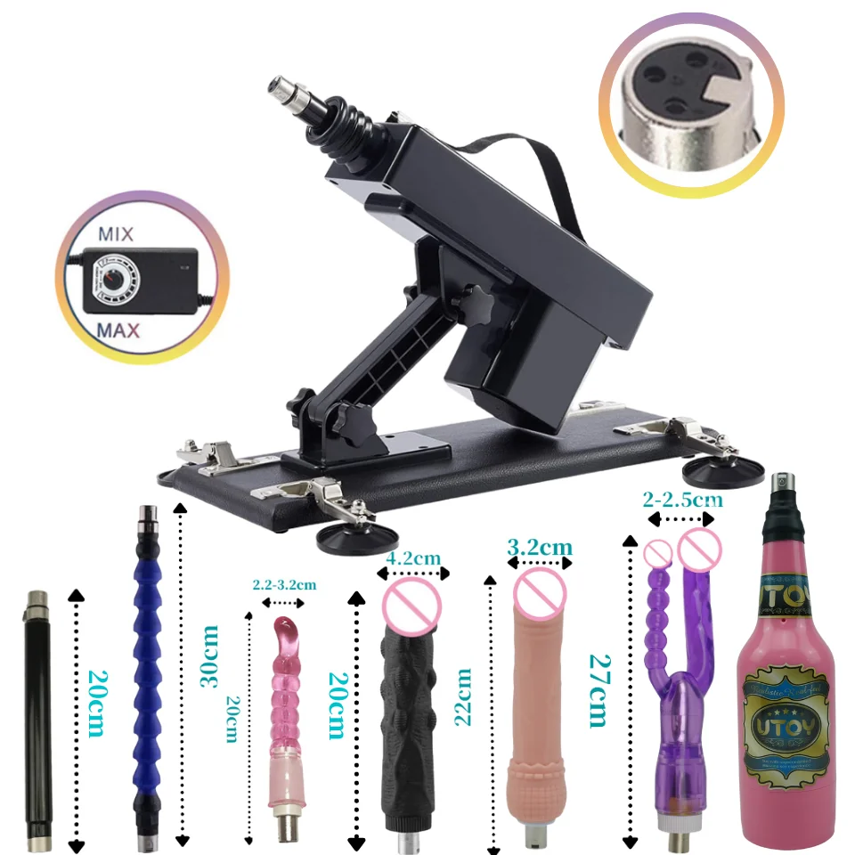 Classical Sex Machine for Women with 3XLR Dildo  Masturbation Cup Automatic Vibrator Telescopic Pumping Gun sex shop