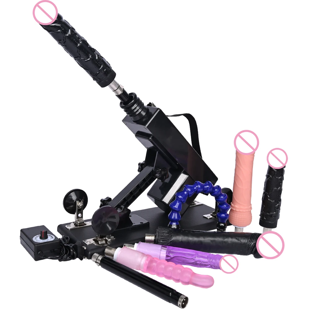 Classical Sex Machine for Women with 3XLR Dildo  Masturbation Cup Automatic Vibrator Telescopic Pumping Gun sex shop