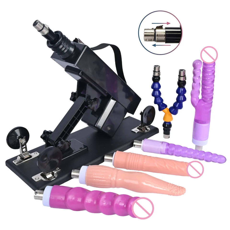 Classical Sex Machine for Women with 3XLR Dildo  Masturbation Cup Automatic Vibrator Telescopic Pumping Gun sex shop