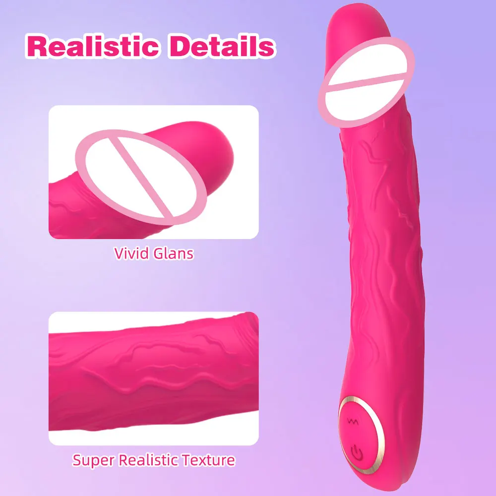 Realistic Dildo Vibrator for Women Sex Toys Clitoris G Spot Anal Stimulator with 10 Powerful Vibration Mode Waterproof Powerful Realistic Dildo Vibrator for Women Sex Toys Clitoris G Spot Anal Stimulator with 10 Powerful Vibration Mode Waterproof Powerful