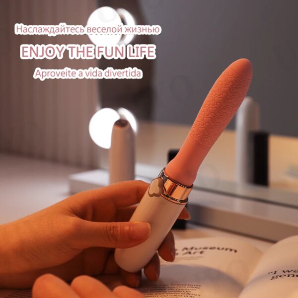 Female vibrator from ancient Chinese mythology Chang'e this month retro texture portable lipstick vibrator woman G-spot sex toy