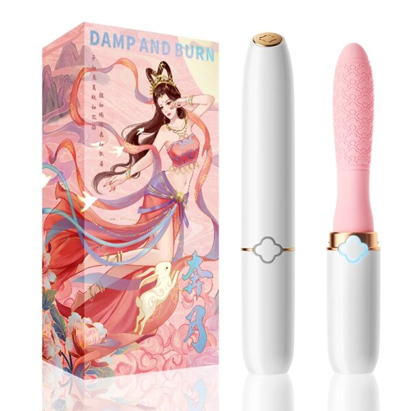 Female vibrator from ancient Chinese mythology Chang'e this month retro texture portable lipstick vibrator woman G-spot sex toy