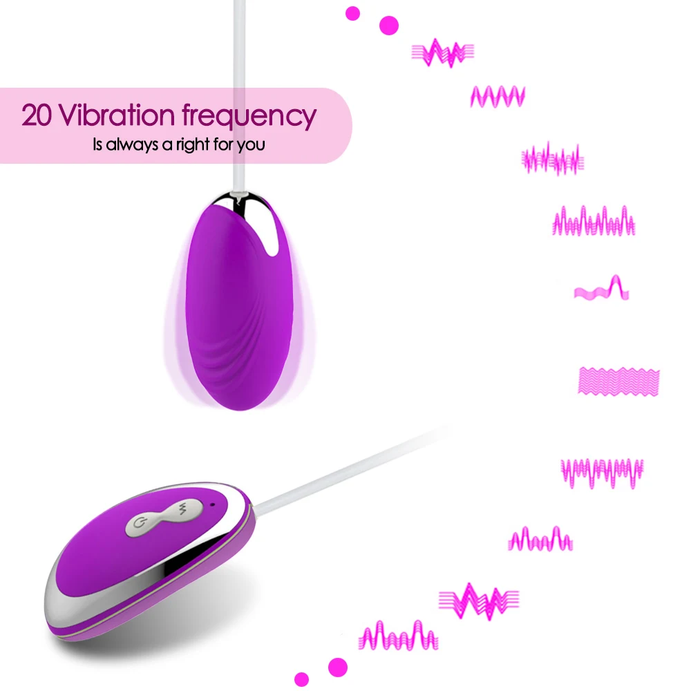 20 Speed Powerful Vibrating Egg Remote Control Vibrator Bullet Silicone Massage Ball Clitori Stimulator Erotic Sex Toy for Women