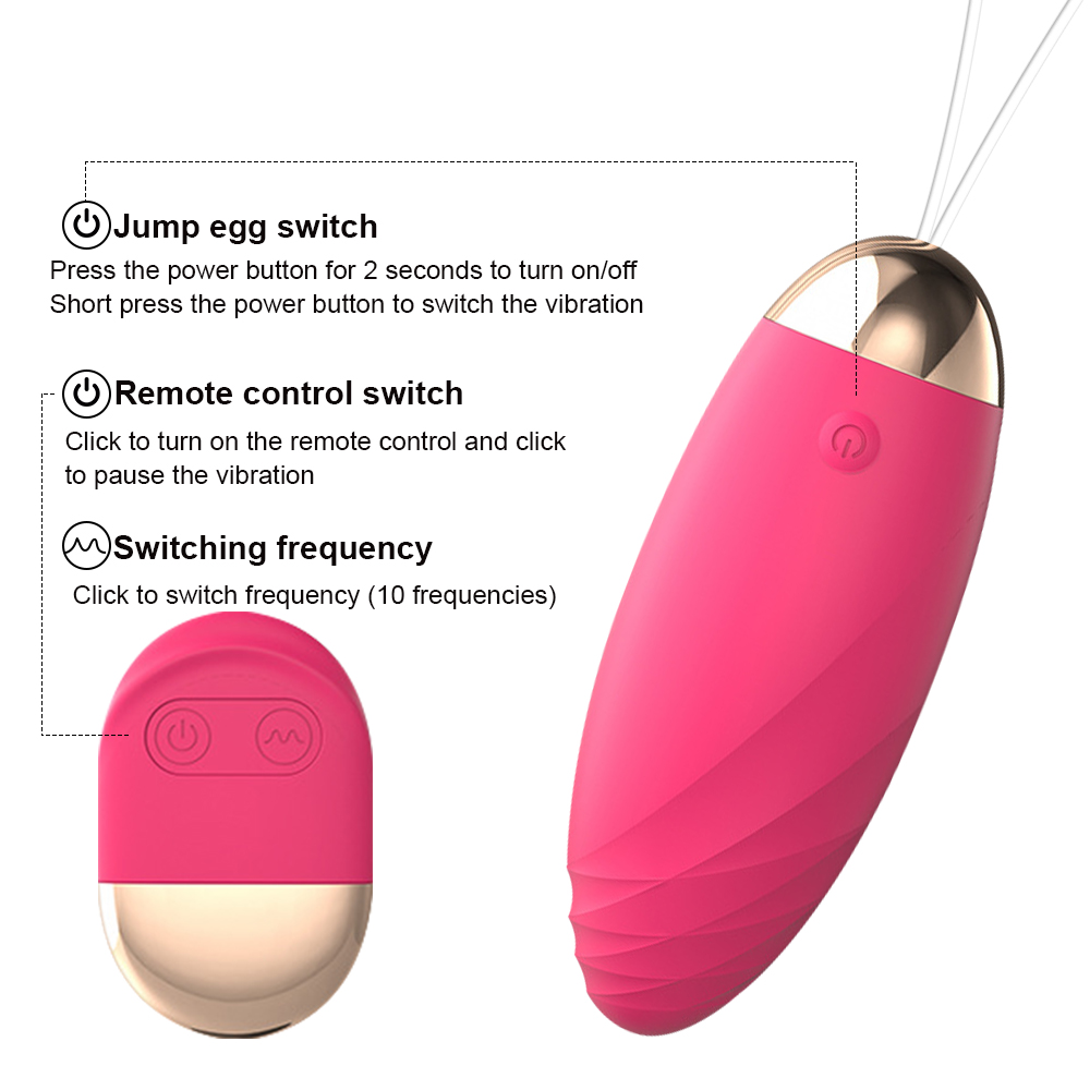 Remote Control Body Massager Wireless Jump Egg Vibrator Egg Clitoris Stimulator 10 Modes Vibrator Mini Bullet Vibrator For Women