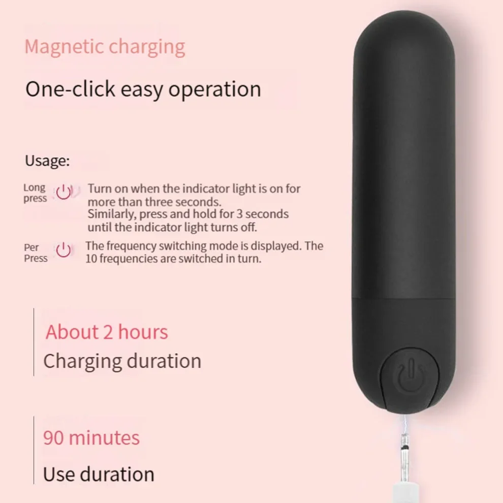 10 Speed Mini Bullet Vibrator for Women Rechargeable Vibrating Anal Vagina Jump Eggs Clitoral Stimulator Dildo 18 Adult Sex Toys