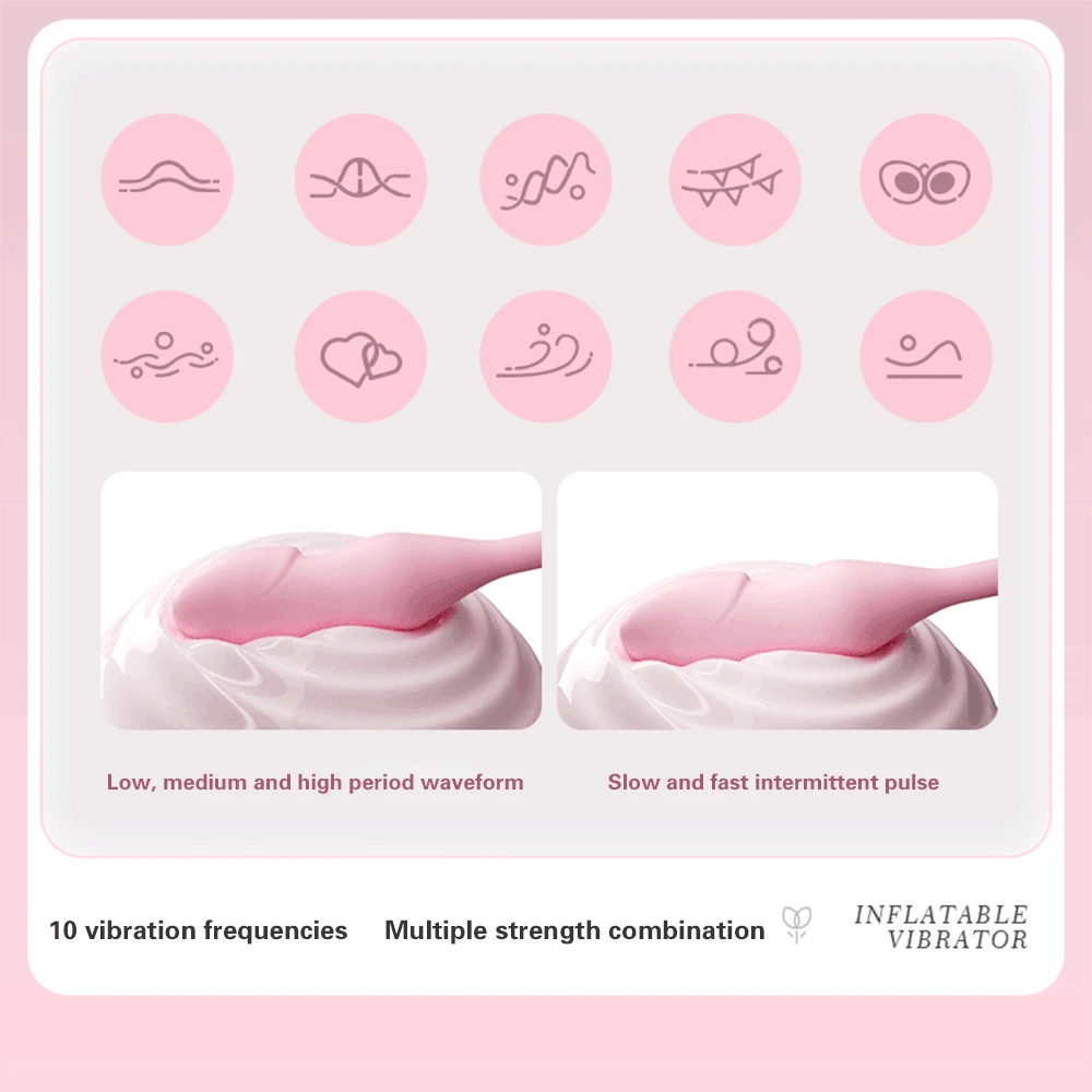 Inflatable Vibrator Wireless Remote Expansion Vibrating Egg Bullet Vaginal G Spot Clitoris Stimulator Adult Sex Toy For Women Inflatable Vibrator Wireless Remote Expansion Vibrating Egg Bullet Vaginal G Spot Clitoris Stimulator Adult Sex Toy For Women