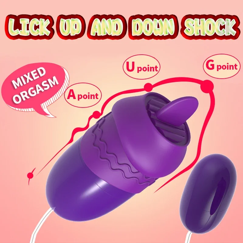Tongue Oral Licking Bullet Vibrator USB Vibrating Egg G-spot Vagina Ball Massage Clitoris Stimulator Sex Toys for Women Sex Shop