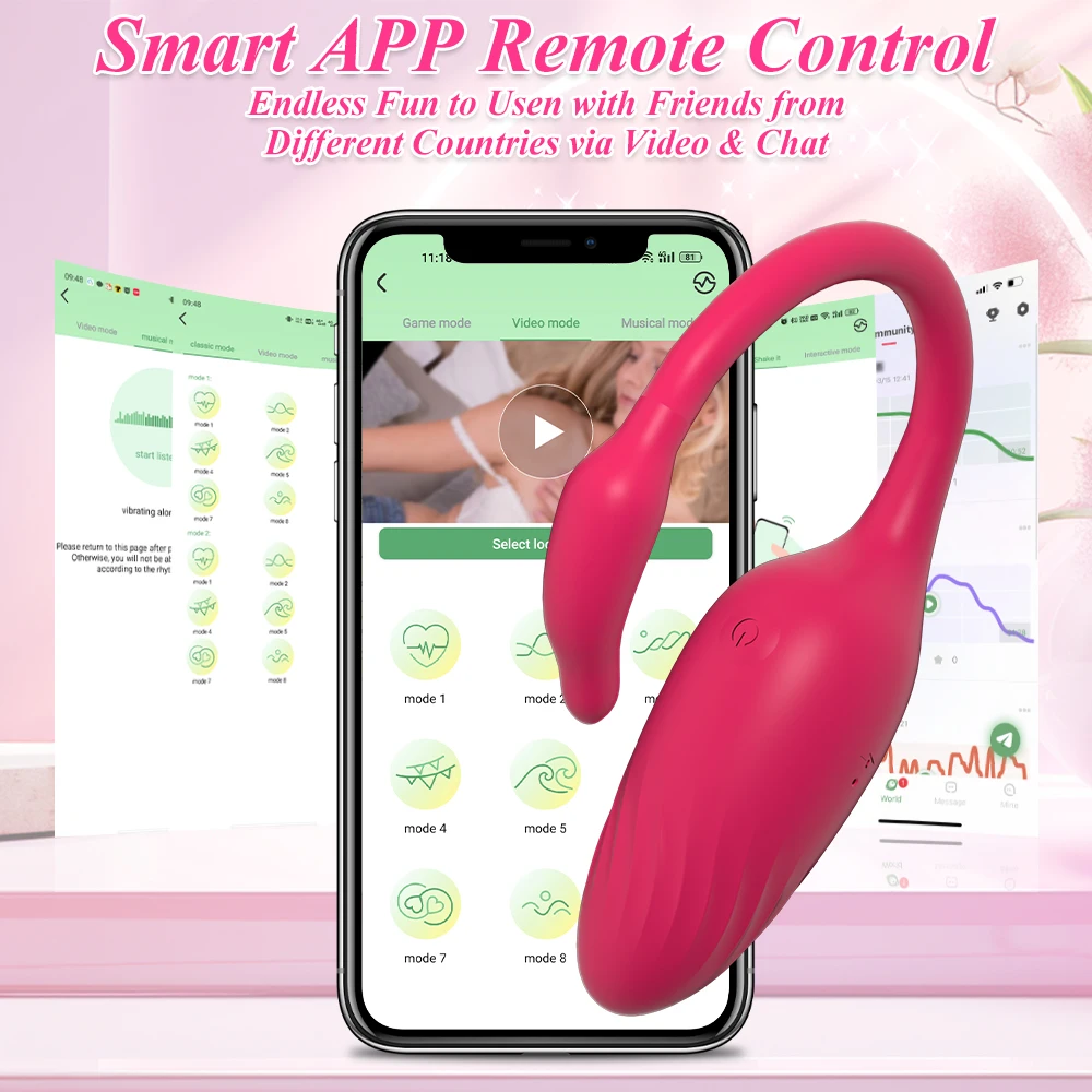 Wireless Bluetooth Vibrator Female G-Spot Clitoris Stimulator Egg Vibrating Vagin Massager Masturbation Sex Toys for Women 18+ Wireless Bluetooth Vibrator Female G-Spot Clitoris Stimulator Egg Vibrating Vagin Massager Masturbation Sex Toys for Women 18+