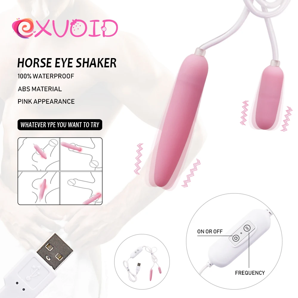 EXVOID Masturbator Mini Vibrator Sex Toys for Couple Horse Eye Powerful Vibrating Clitoris Stimulator Double Jump Egg