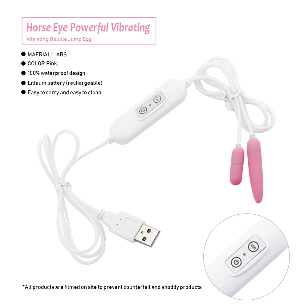EXVOID Masturbator Mini Vibrator Sex Toys for Couple Horse Eye Powerful Vibrating Clitoris Stimulator Double Jump Egg