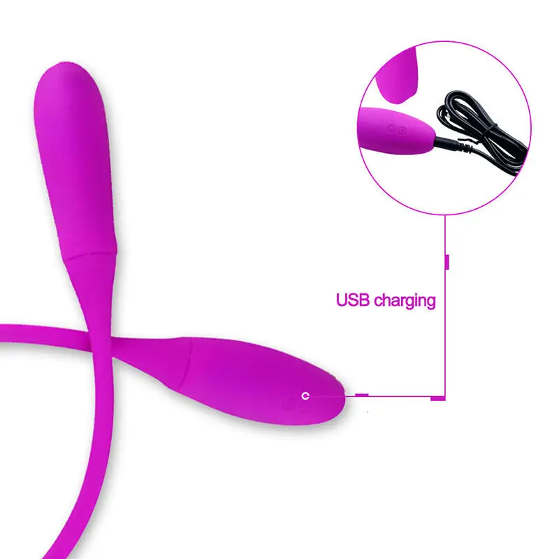 Rechargeable Dual Vibrator Sex Toys 7 Speeds Double Head Jump Egg Bullet Dildo Vibrator Anal Adult Sex Toy For Couple Men Women Rechargeable Dual Vibrator Sex Toys 7 Speeds Double Head Jump Egg Bullet Dildo Vibrator Anal Adult Sex Toy For Couple Men Women
