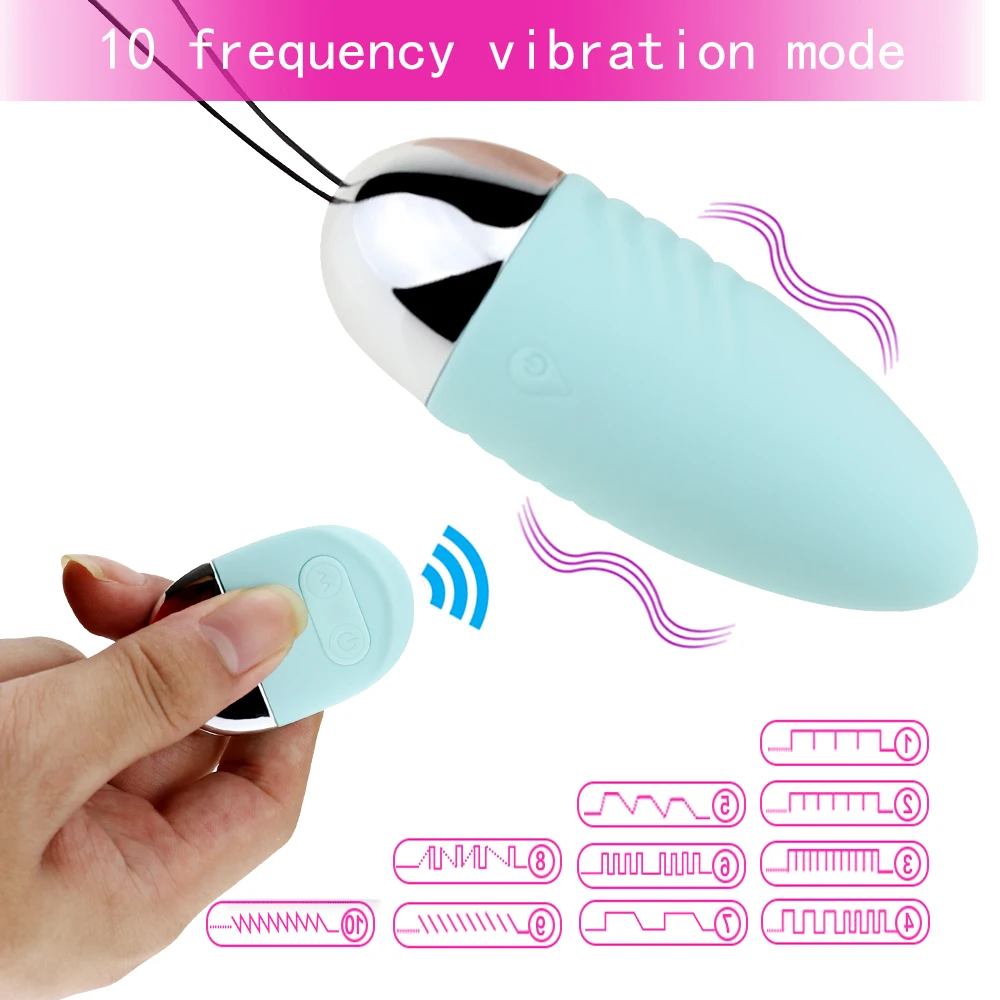 MAIOLI 10 Modes Kegal Ball Love Egg Wireless Jump Egg Vibrator Powerful Bullet Ben Wa Balls Sex Toy for Women With Retailed Box