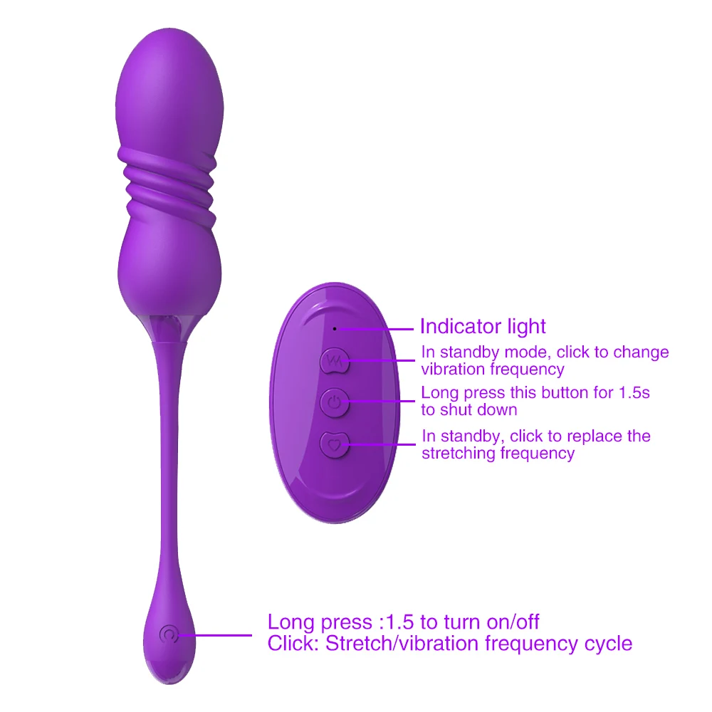 Telescopic Vibrator for Women Vaginal Ball Remote Control Vibrating Egg Clitoral Stimulator G-Spot Massage Bullet Dildo Vibrator Telescopic Vibrator for Women Vaginal Ball Remote Control Vibrating Egg Clitoral Stimulator G-Spot Massage Bullet Dildo Vibrator