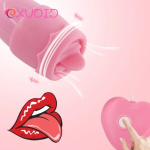 Tongue Oral Licking Vibrators Sex Toys for Women Clitoris Stimulator Dildo Egg Vibrator USB Power 12 Speeds Adult Product