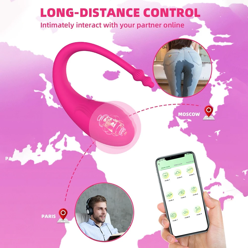 Wireless Bluetooth APP Vibrator Female Wearable Bullet Egg Clitoris Stimulator G Spot Massager Sex Toys for Women Adults Panties Wireless Bluetooth APP Vibrator Female Wearable Bullet Egg Clitoris Stimulator G Spot Massager Sex Toys for Women Adults Panties