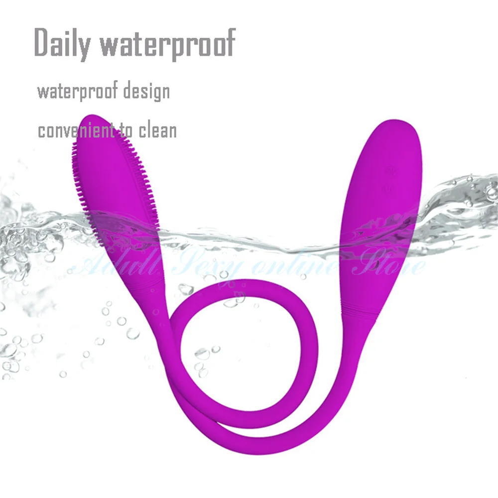 Rechargeable Dual Vibrator 7 Speeds Double Head Jump Egg Bullet Dildo Vibrator Anal Butt Plug Adult Sex Toy For Couple Men Women
