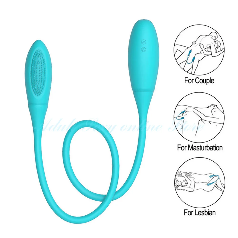 Rechargeable Dual Vibrator 7 Speeds Double Head Jump Egg Bullet Dildo Vibrator Anal Butt Plug Adult Sex Toy For Couple Men Women
