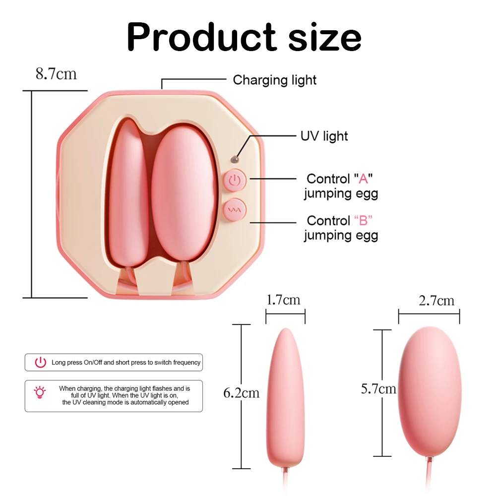 Bullet Double Head Jump Egg Vagina G-Spot Massage Vibrators Dildo Vibrator Anal Butt Clitoris Stimulator Sex Toy For Women