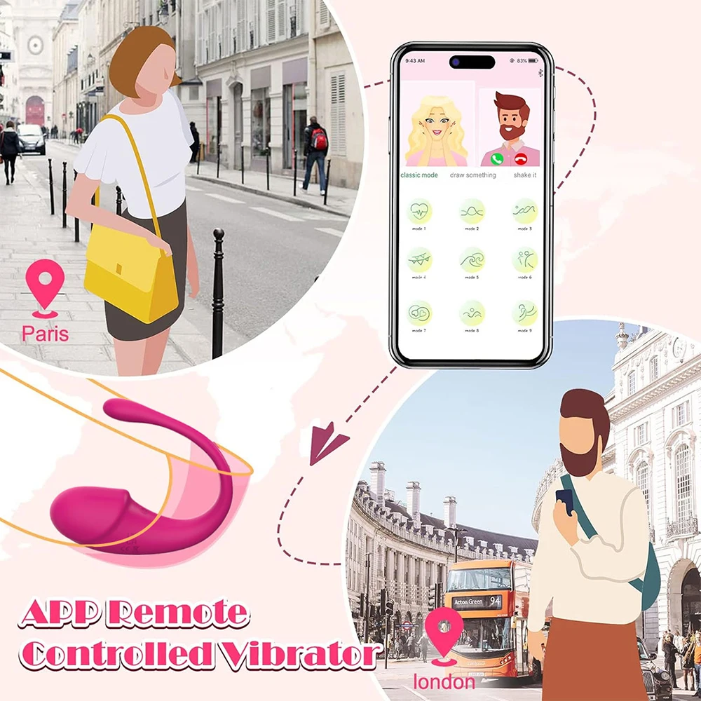 Wireless Bluetooth G Spot Vibrator for Women Dildo APP Remote Control Wear Vibrating Egg Clit Female Panties Sex Toys for Adults Wireless Bluetooth G Spot Vibrator for Women Dildo APP Remote Control Wear Vibrating Egg Clit Female Panties Sex Toys for Adults