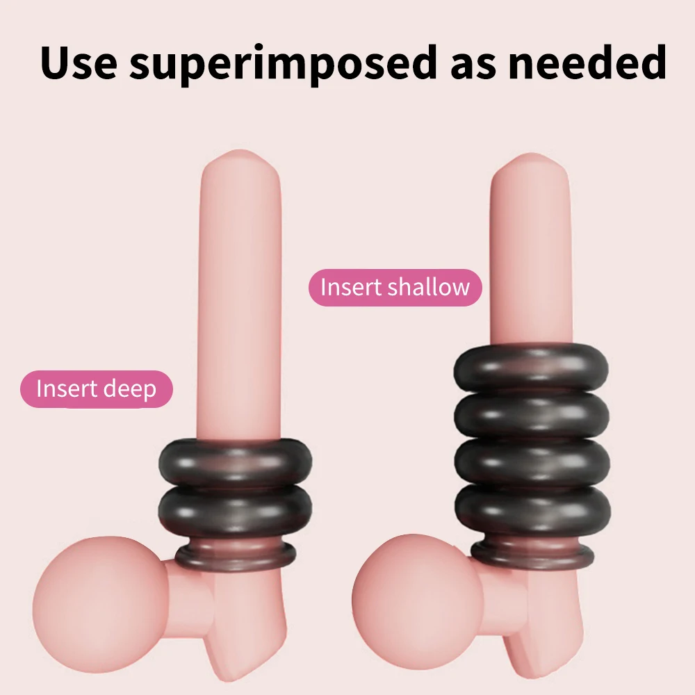 Penis Ring Reusable Male Chasity Cage Scrotum Stretcher Delayed Ejaculation Silicone Cock Ring Penis Enlargement Sex Toy for Men