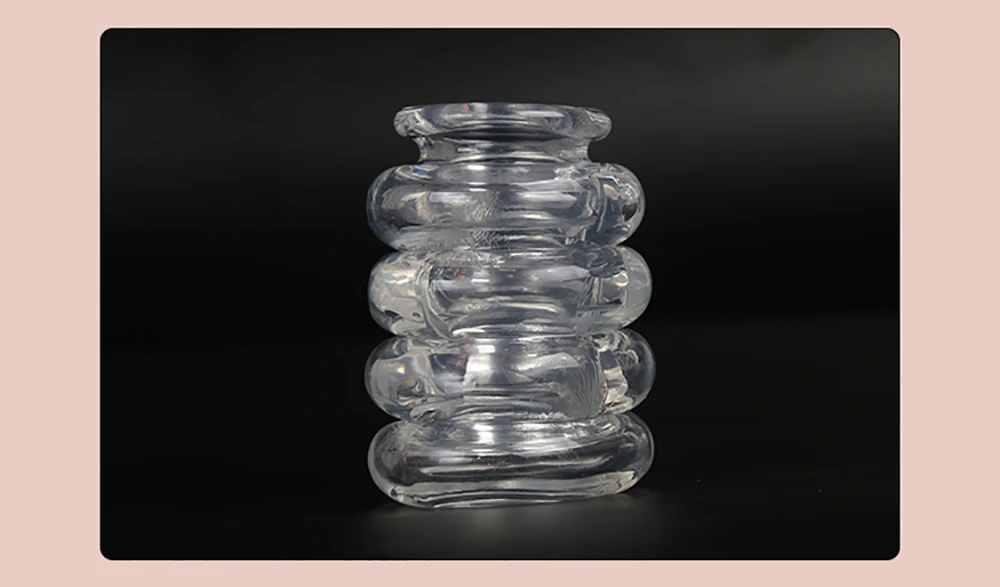 Penis Ring Reusable Male Chasity Cage Scrotum Stretcher Delayed Ejaculation Silicone Cock Ring Penis Enlargement Sex Toy for Men