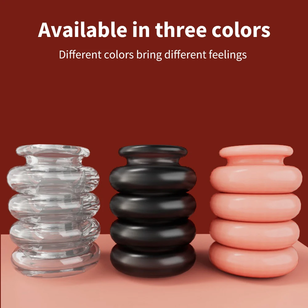Penis Ring Reusable Male Chasity Cage Scrotum Stretcher Delayed Ejaculation Silicone Cock Ring Penis Enlargement Sex Toy for Men