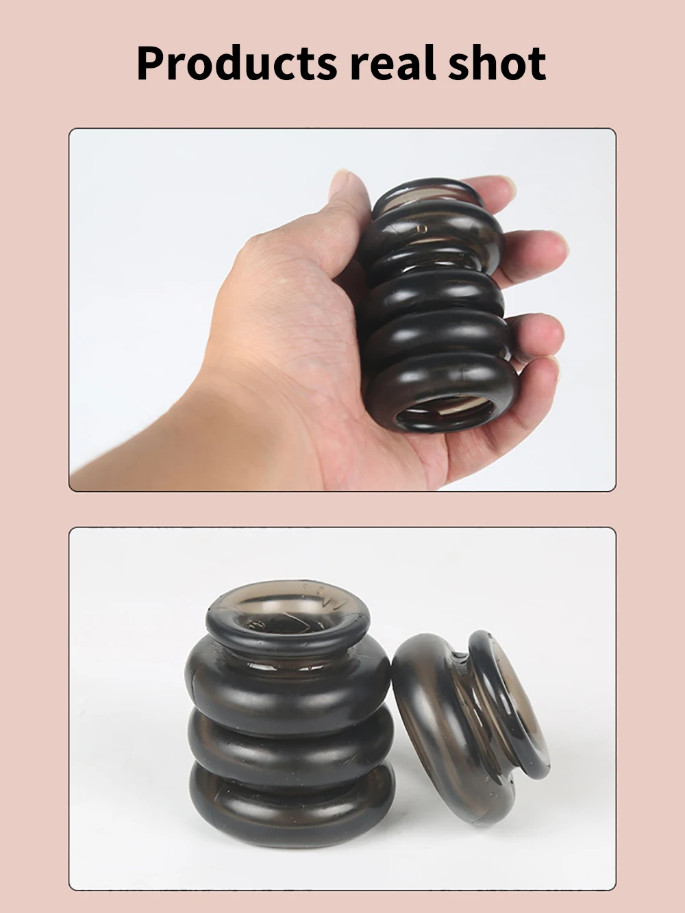 Penis Ring Reusable Male Chasity Cage Scrotum Stretcher Delayed Ejaculation Silicone Cock Ring Penis Enlargement Sex Toy for Men