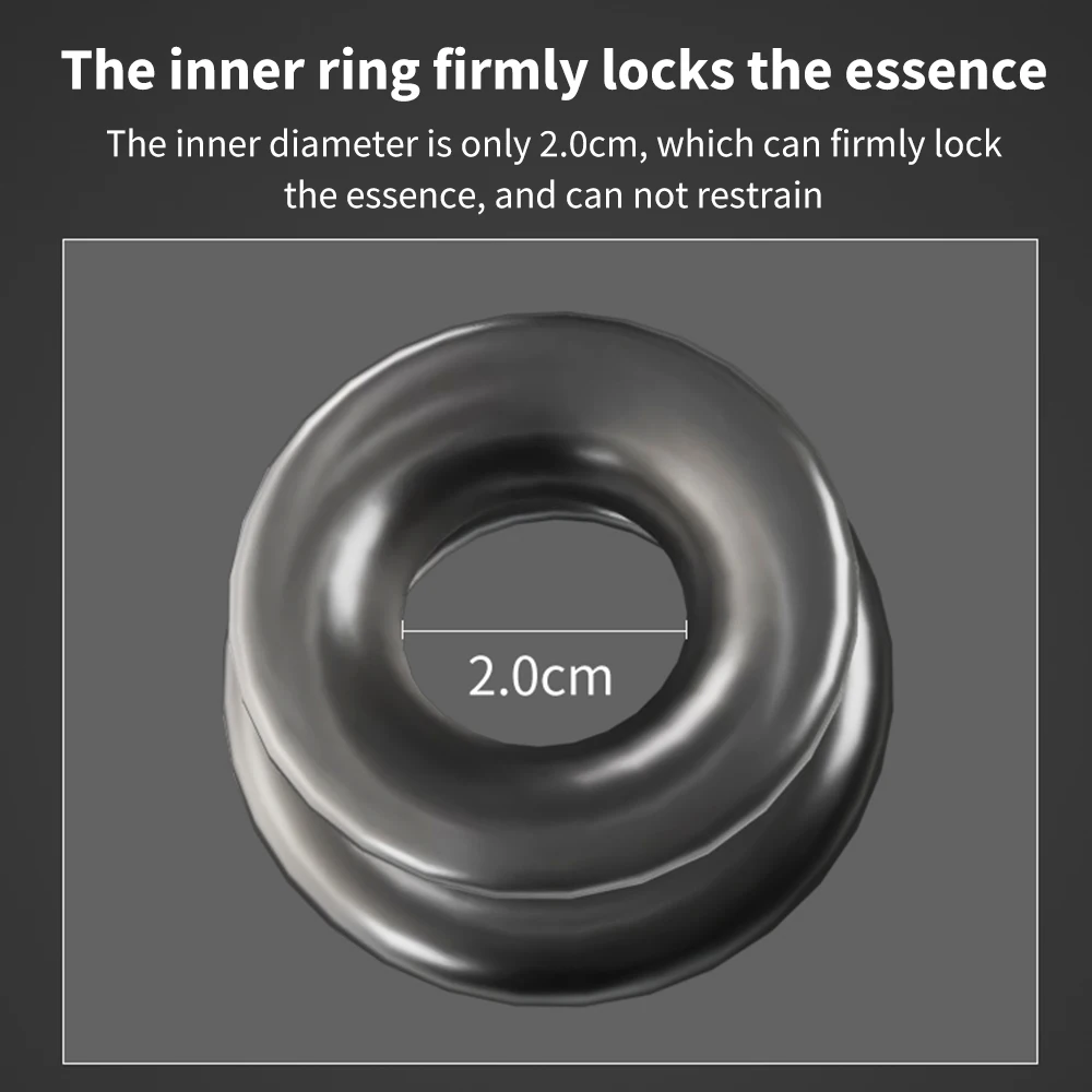Penis Ring Reusable Male Chasity Cage Scrotum Stretcher Delayed Ejaculation Silicone Cock Ring Penis Enlargement Sex Toy for Men