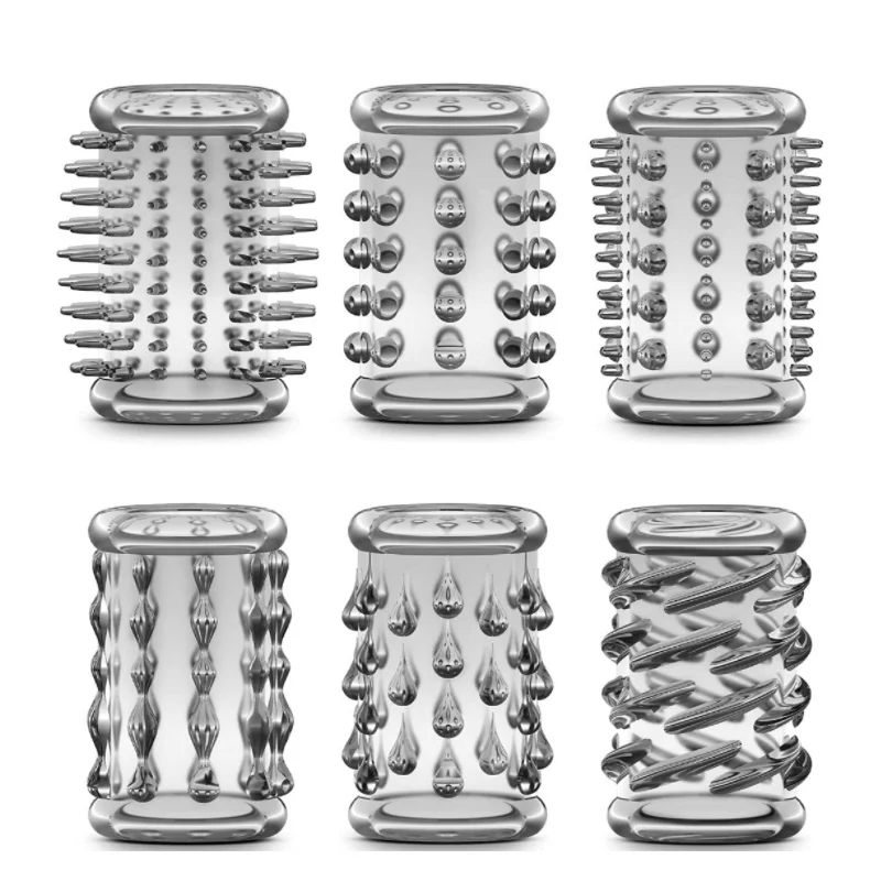 WAKEWAY 6Pcs/7Pcs Cock Ring Penis Enlarge Sleeve Lock Semen Sex Toys for Men Delay Ejaculation Cockring Sex Products Adult Games