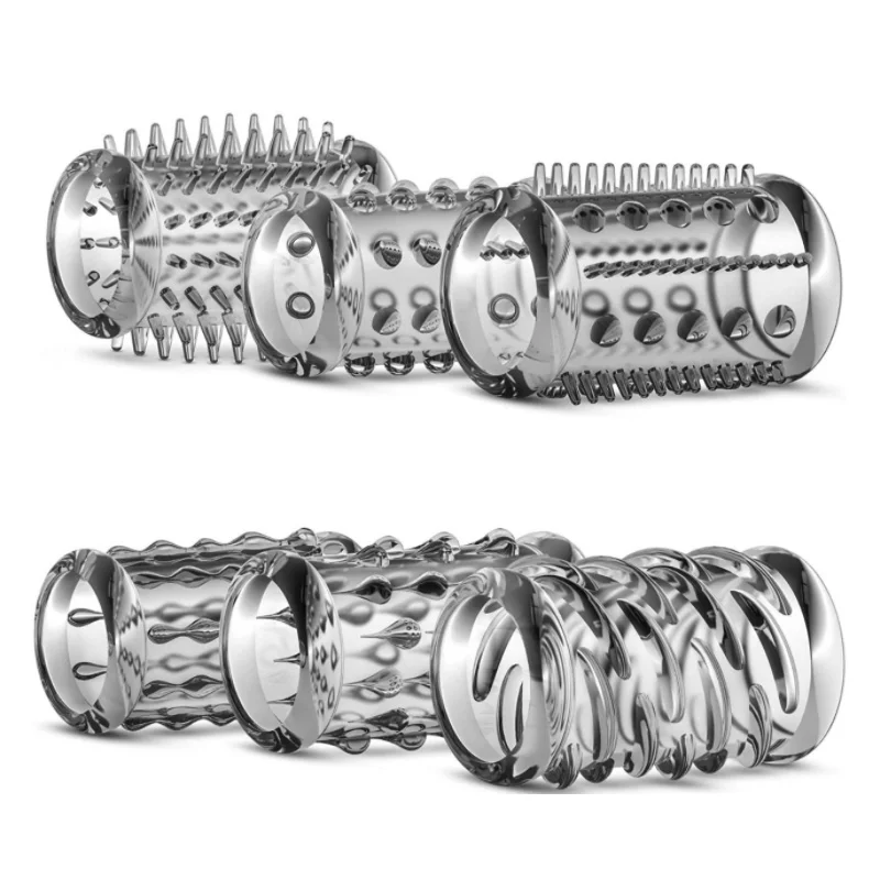WAKEWAY 6Pcs/7Pcs Cock Ring Penis Enlarge Sleeve Lock Semen Sex Toys for Men Delay Ejaculation Cockring Sex Products Adult Games