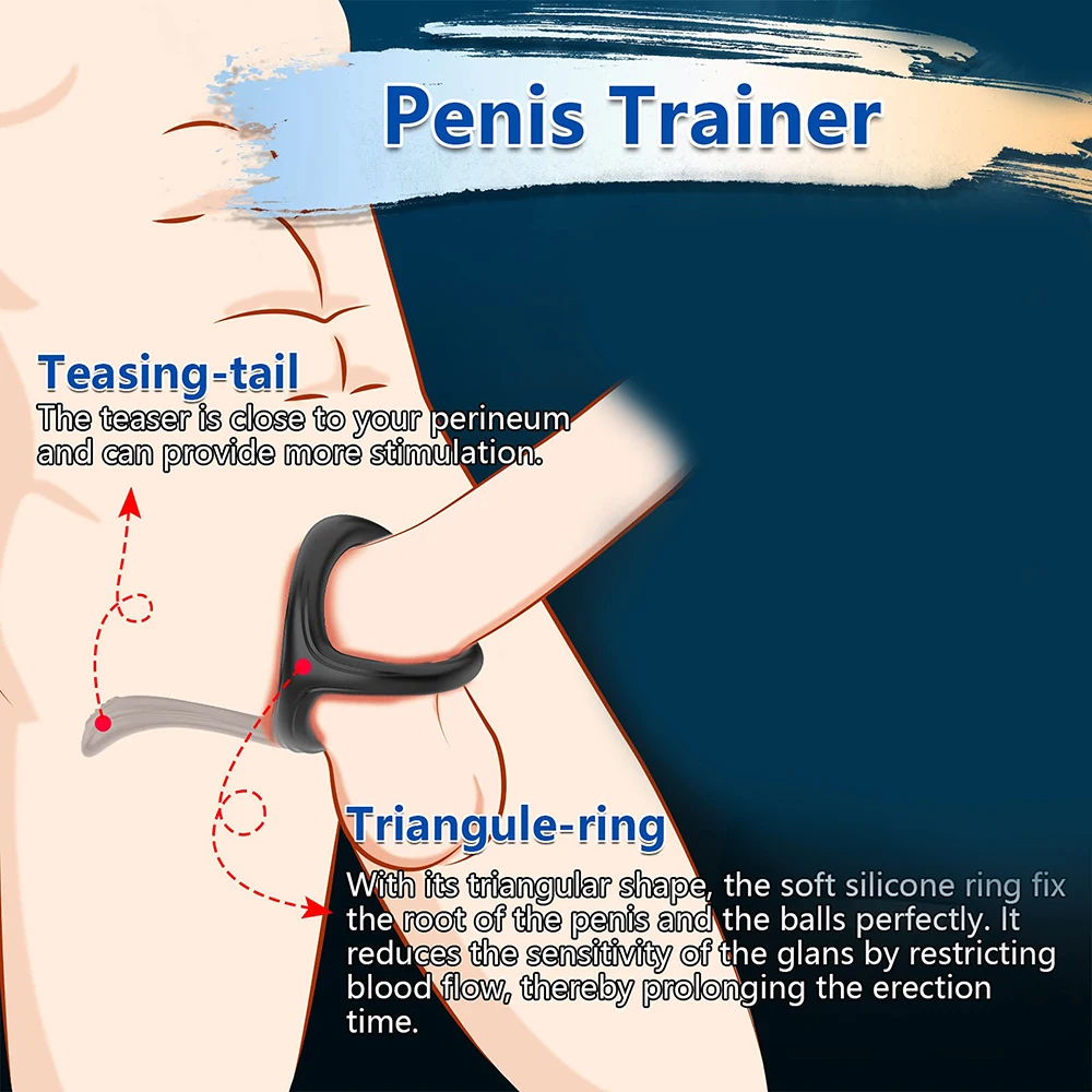 Delayed Ejaculation Penis Ring Stronger Erection Reusable Male Scrotum Cock Ring Silicone Penis Ring Dick Enlarger Rings Sex Toy