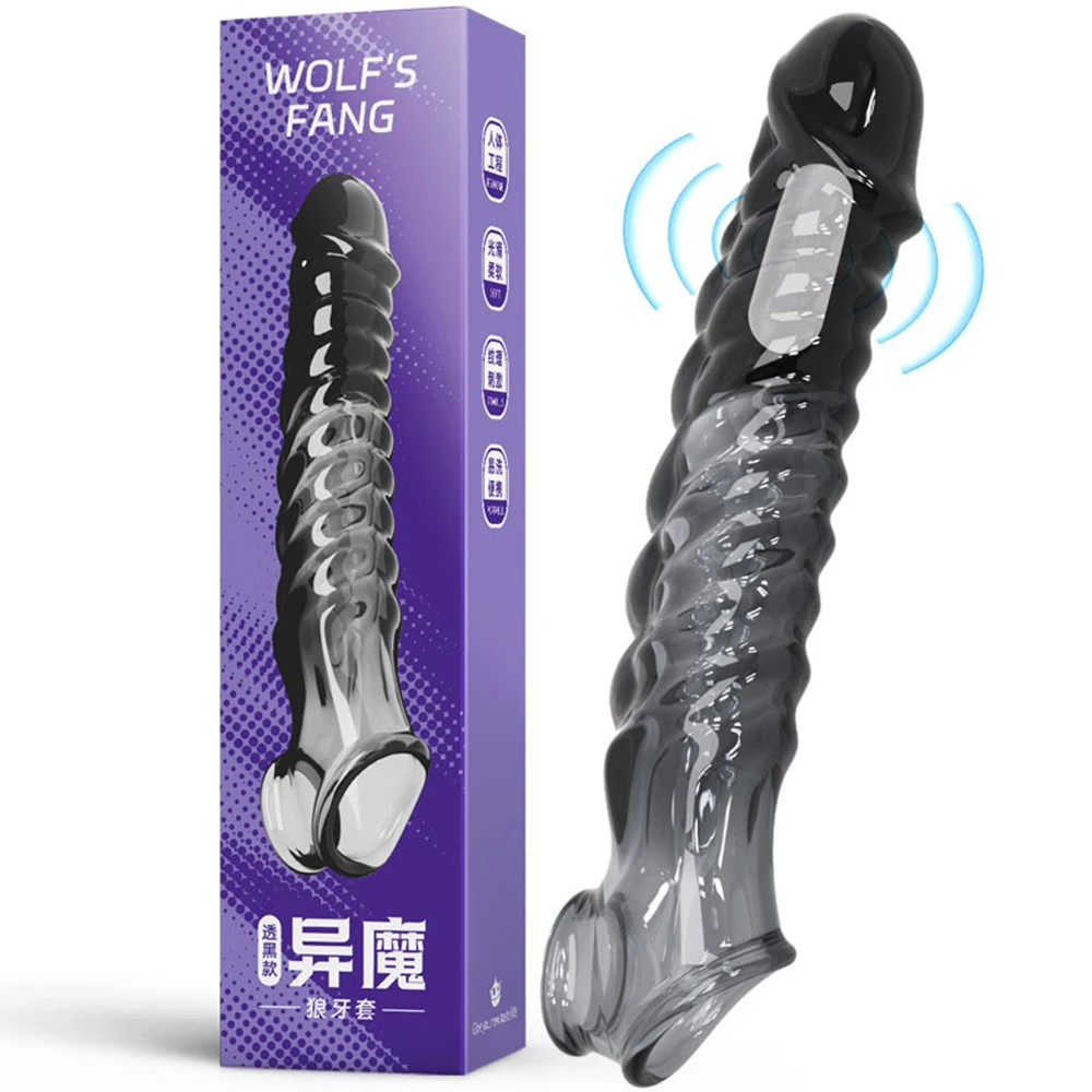Penis Sleeve Extensions Condom Male Enlargement Delay Vibrators Clits Massager Cock Ring Vibrating Penis Cover Sex Toys For Men Penis Sleeve Extensions Condom Male Enlargement Delay Vibrators Clits Massager Cock Ring Vibrating Penis Cover Sex Toys For Men
