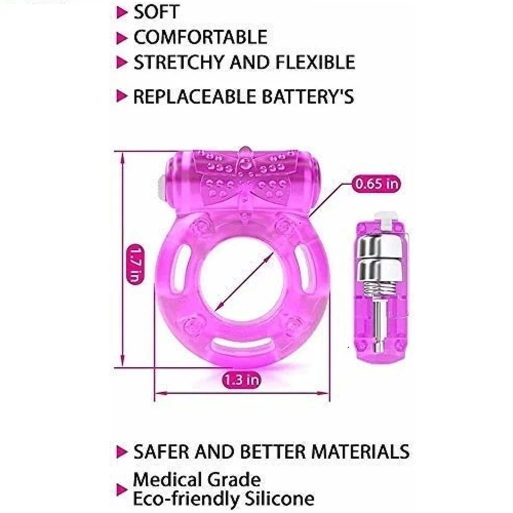 Vibrating Clitoral Stimulator Strong Penis Erect Cock Ring Cage Erection Enhance Sex Ability Product Sex Toys For Men Couple 18+