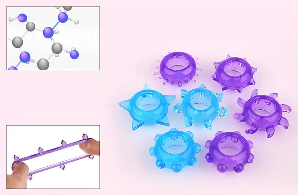 Cock Ring TPE Penis Lock Rings Male Reusable Delay Ejaculation Ring Scrotum Bondage Goods Couple Cock Erection Erotic Toys