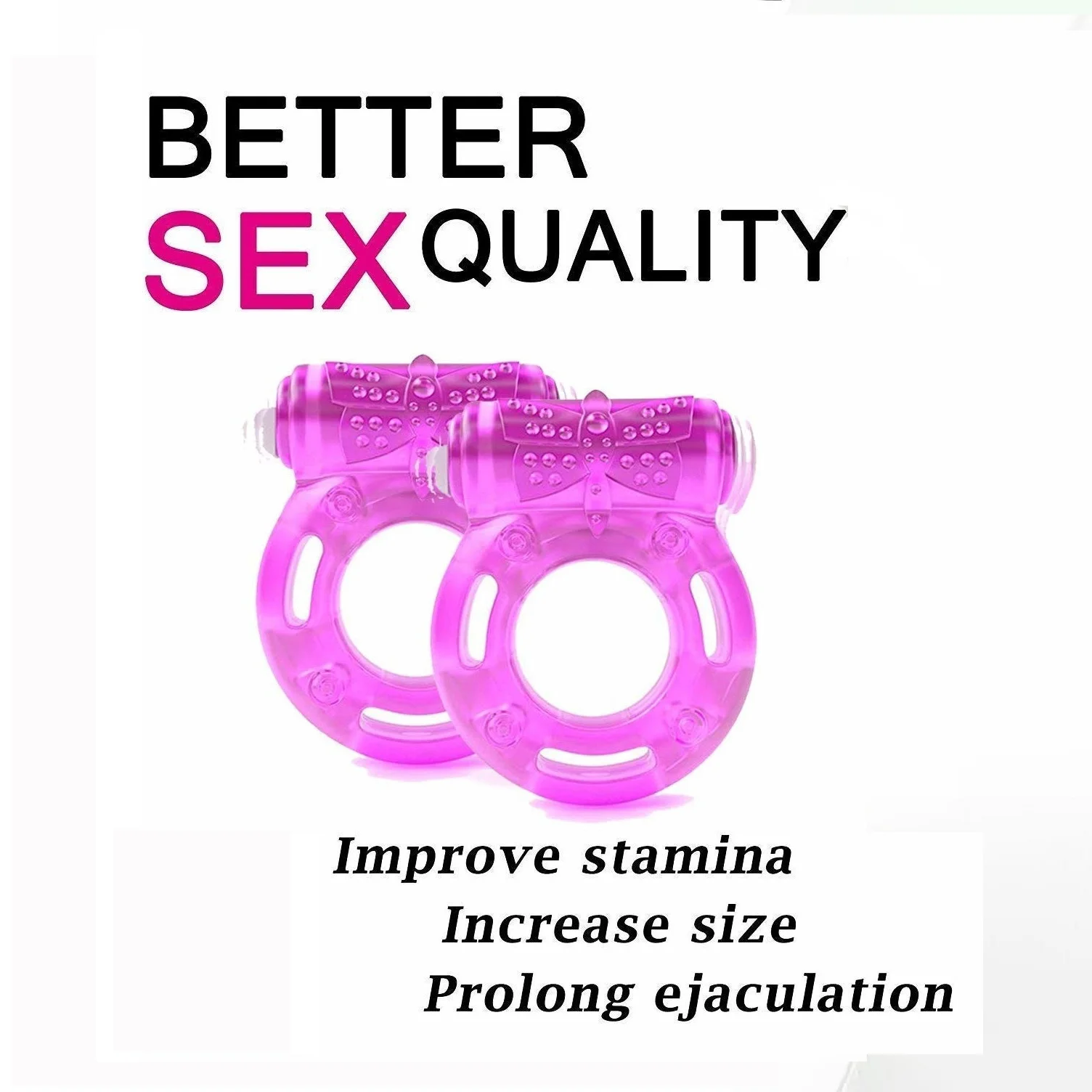 Vibrating Clitoral Stimulator Strong Penis Erect Cock Ring Cage Erection Enhance Sex Ability Product Sex Toys For Men Couple